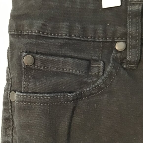 Torrid Black Stretch Denim Shorts with Lace Floral Cut Outs Size 18 - Picture 5 of 11